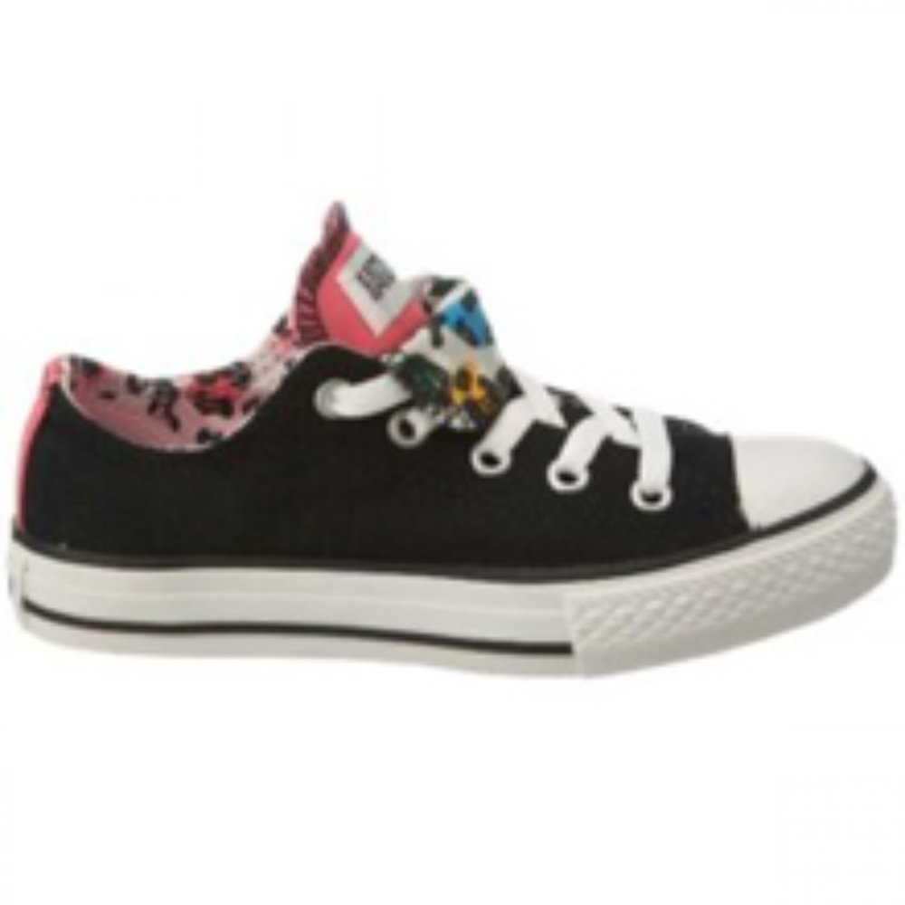 Converse Toddler All Star Double Tongue Shoes with Colorful Cheetah Print Sz 7 - Picture 2 of 8